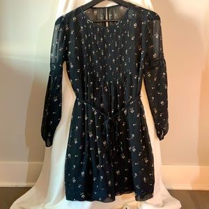 ABERCROMBIE & FITCH Black Floral Dress